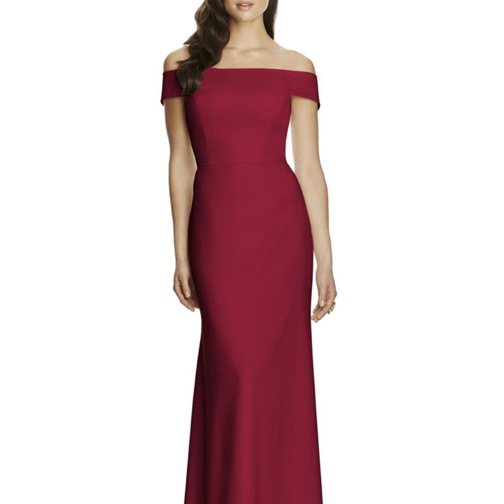 DESSY COLLECTION - LONG DRESS IN BURGUNDY